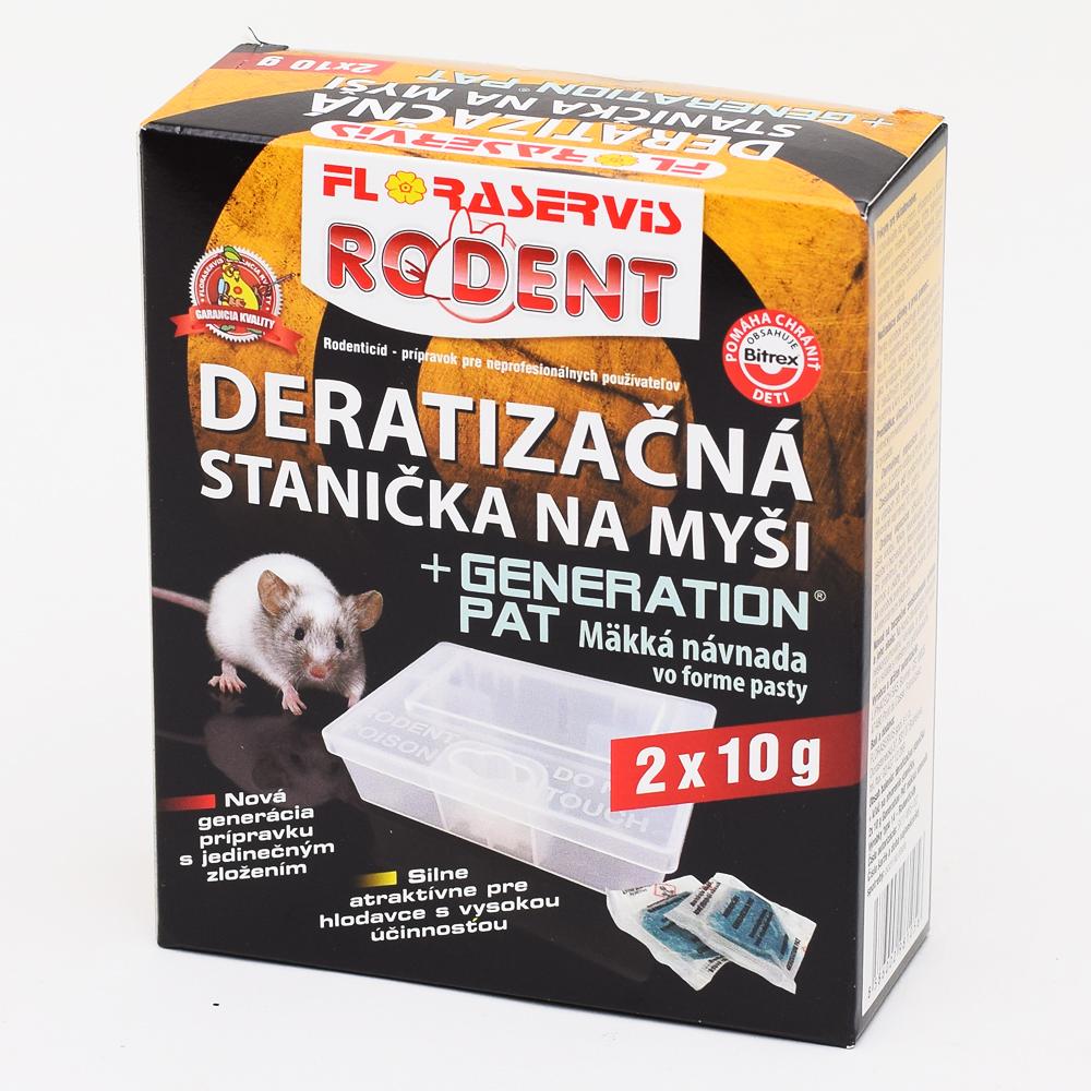 Deratizačná stanička pre myši + 2x10g návnady Generation Pat Floraservis