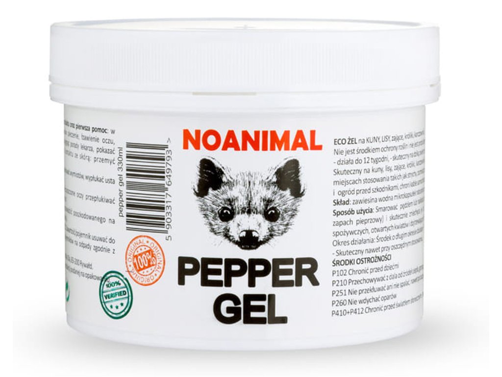 Pachový odpudzovač zveri NOANIMAL PEPPER GEL 330ml